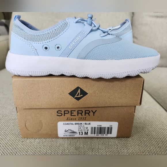 Sperry Coastal Break Blue Sneaker - Girls Size 13 - Picture 7 of 7